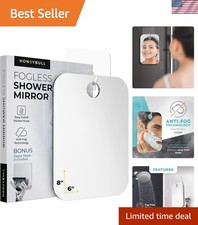 Fogless Shower Mirror for Shaving   Anti-Fog Acrylic Mirror with Razor Holder...