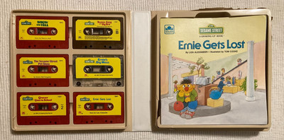 1990 Sesame Street Listen & Learn 6 books +6 cassettes HOME SCHOOLING, Reading