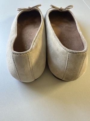 Vionic Women Klara Ballet Flats Size 8.5 Gold metallic leather Slip On Coquette