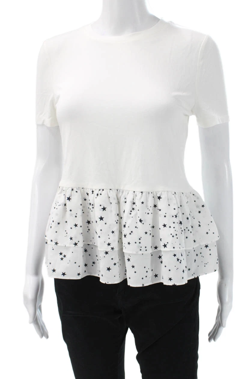 Kate Spade New York Women Basic T-Shirt White Stars Short Sleeve Size XS
Opens in a new window or ta