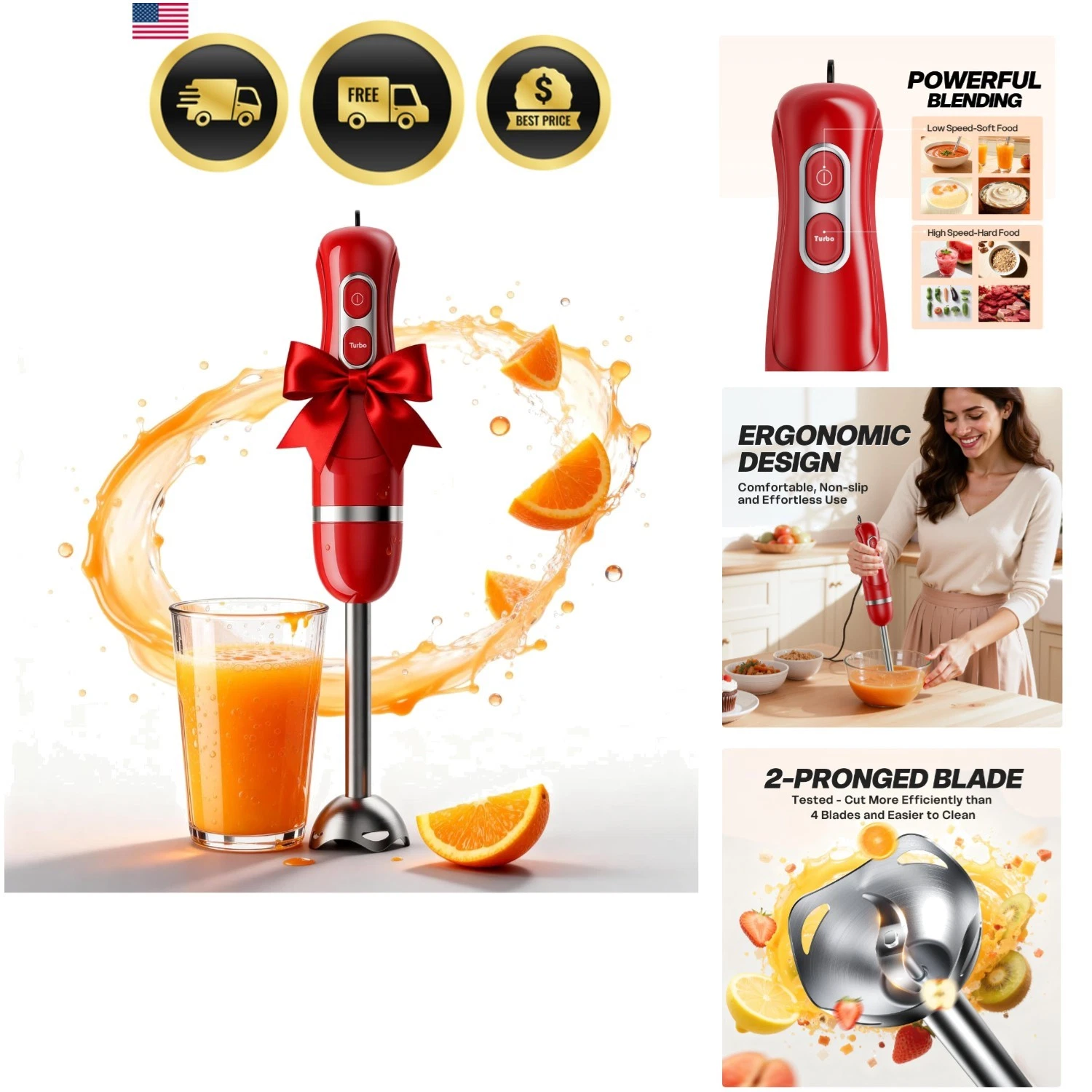 Immersion Blender Handheld, Corded Electric Blenders Portable Stick Mixer wit...
Opens in a new wind