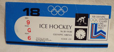 1980 Winter Olympic Ticket Hockey Playoff NED vs POL Begin Miracle on Ice