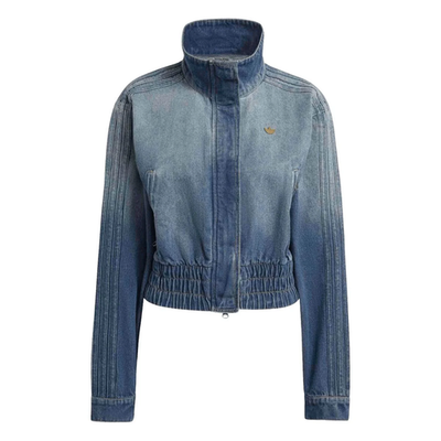 adidas Originals Retro High Collar Classic Top Wash Denim Blue