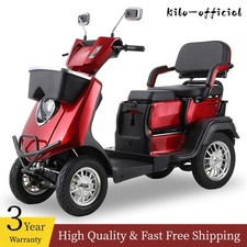 1000W Heavy Duty 4 Wheel 2-Seat Mobility Scooters for Seniors Adults 500 lbs