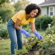 4 Pairs Rubber Dishwashing Gloves with Hanging Hooks - Reusable Cleaning Glov...