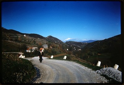 3x Kleinbilddias - Žali Breg Brda Slowenien Jugoslawien Weinberg Landschaft 1959