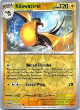 Kilowattrel Paldean Fates 022/091 Uncommon Pokemon Reverse Holo NM Pokemon Card