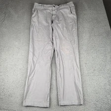 Hudson Chino Pants Mens 34x31 Gray Regular Fit Cotton Twill
