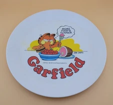 Vintage Deka Garfield Plastic Plate 1978 MORE FOOD'S FUNNER Jim Davis 8"