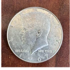 1967 Kennedy Half Dollar US Coin, 40% Silver