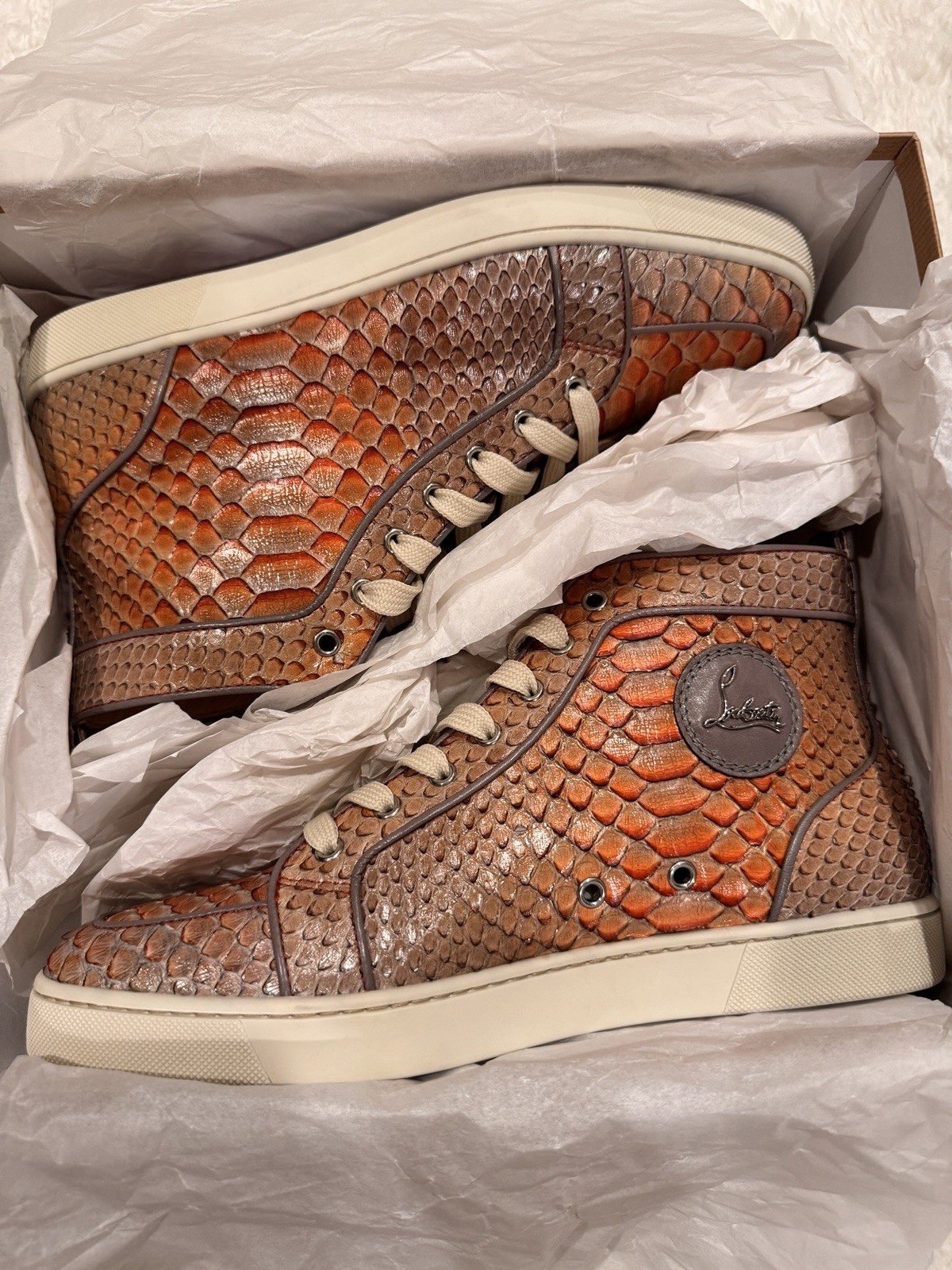 RARE Louboutin RANTUS ORLATO FLAT PYTHON FAIRY TA… - image 10
