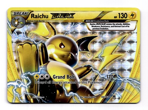 Raichu BREAK 50/162 BREAK BREAKthrough Pokemon Holo Moderately Played