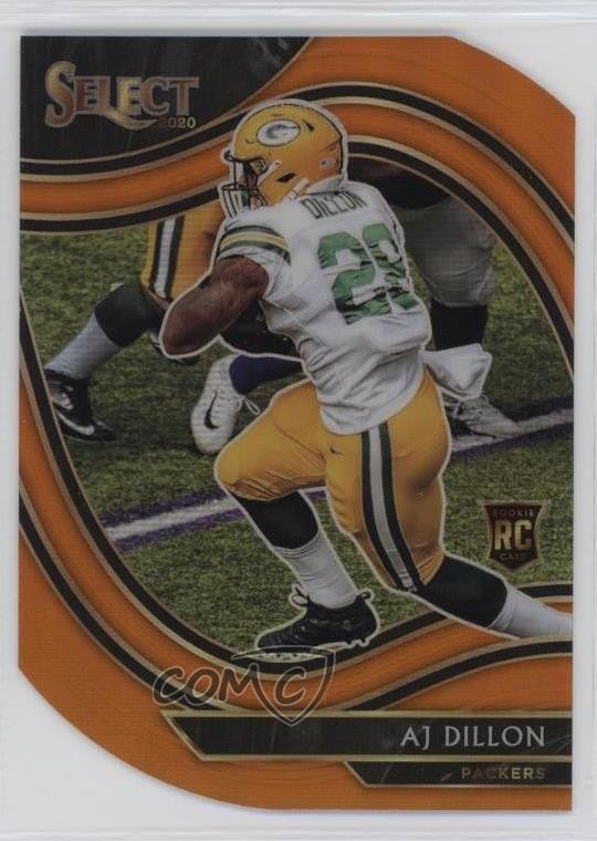 2020 Panini Select Field Level Orange Prizm Die-Cut AJ Dillon #365 1c47