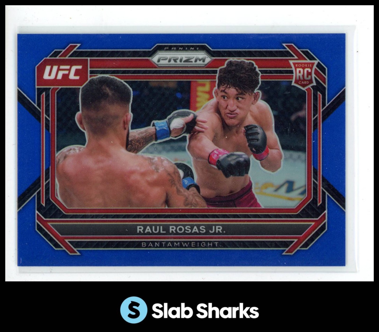 2023 PANINI PRIZM UFC #8 RAUL ROSAS JR. BLUE PRIZMS RC ROOKIE /175