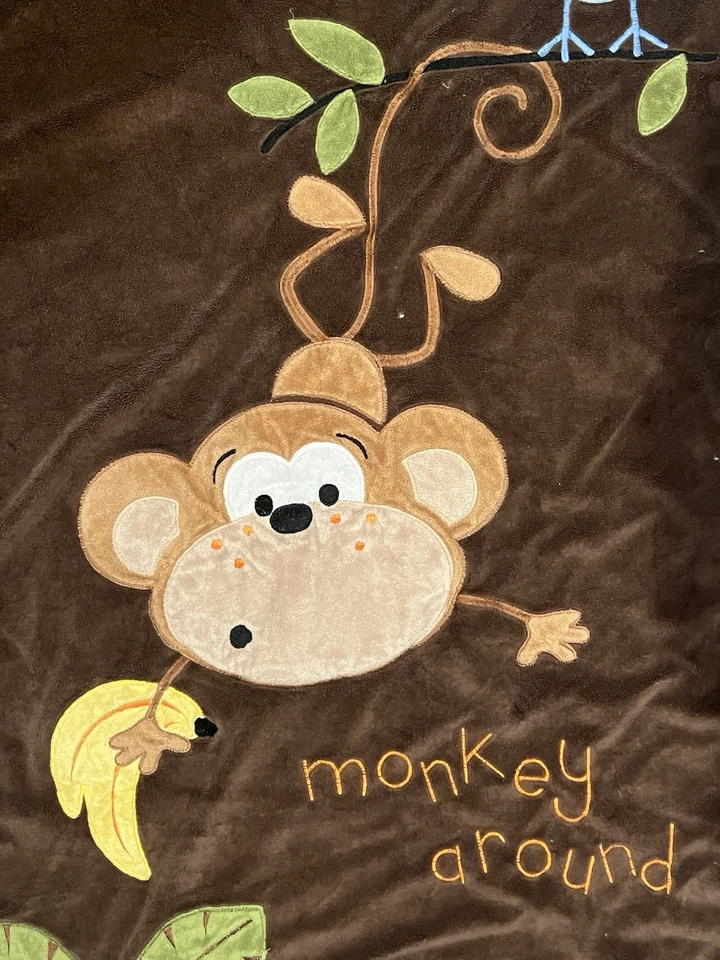 Manta de seguridad para guardería de mono marrón de peluche/niño pequeño de koala Foto 3 de 4