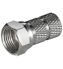 3x Aufdreh-F-Stecker 6,5 mm; Aufdreh-F-Stecker 6,5 mm, Kupfer - Kupfer-Nickel, b