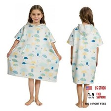 Kids Hooded Poncho Towels, Wearable, Absorbent Hooded Beach Towel for Girls