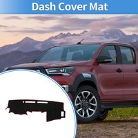 Dashboard-Abdeckmatte FüR Toyota Hilux 2005-2015 Sonnenschutz Matte Schwarz Rot
