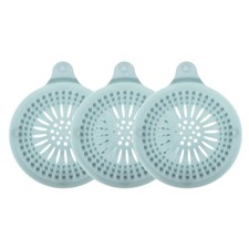 3pcs Shower Drain Hair Catcher 5.5" Dia Drain Strainer for Shower Light Blue