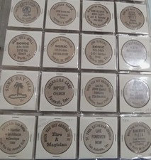 Vintage Wooden Nickels - set of 3