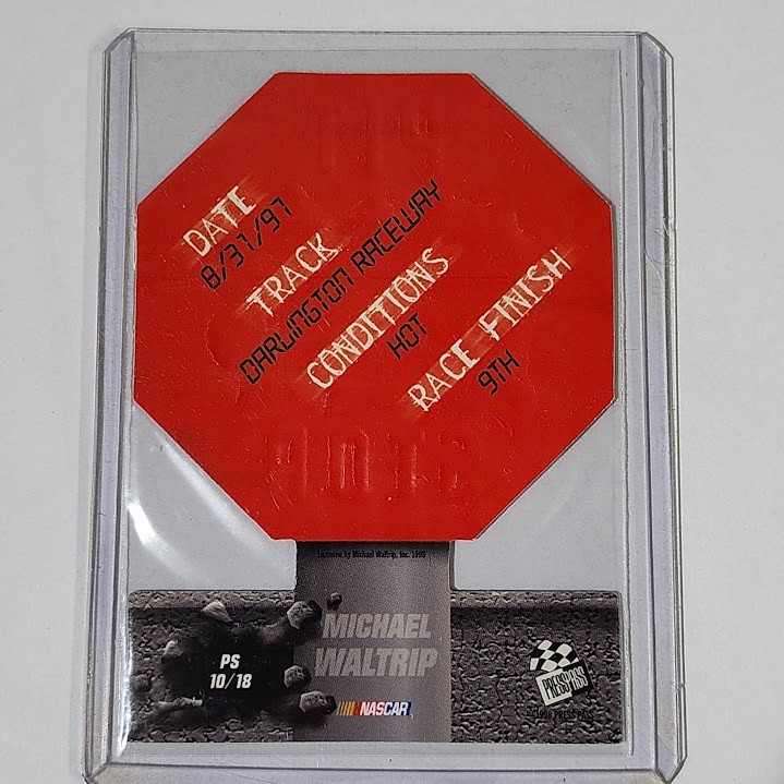 Michael Waltrip 1998 Press Pass Pit Stop Embossed Foil Die Cut Insert Card image 2