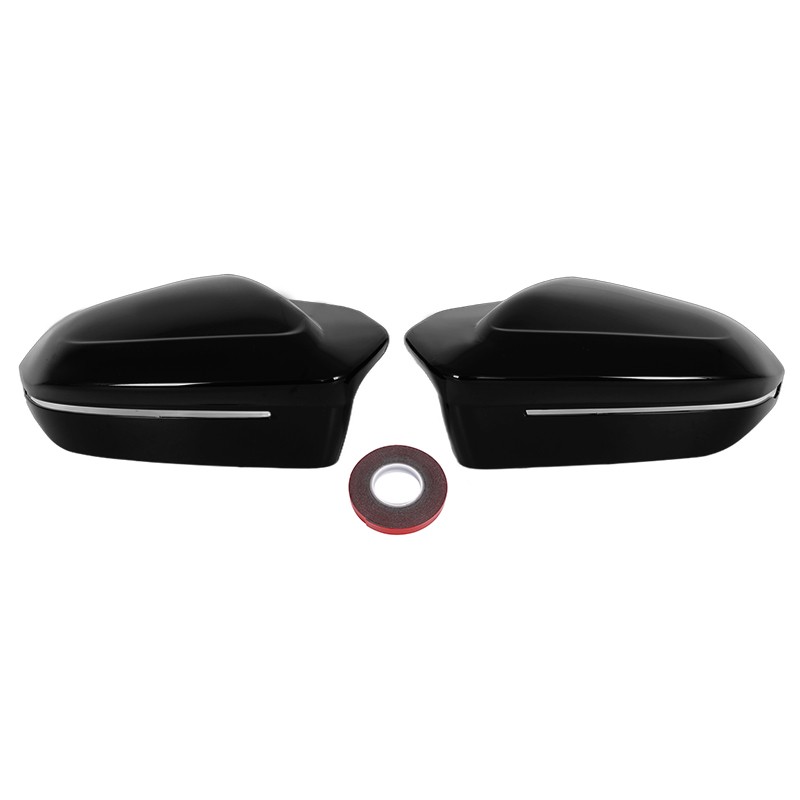 Black For BMW X3 G45 530i 540i i5 G60 Rearview Mirror Cover Overlay Accessories