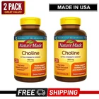 Twin pack Nature Made Choline 800mg Extra Strength Brain Health Support 180 Cap
