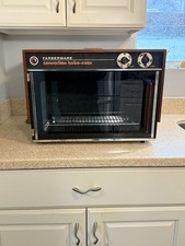 Vintage Farberware Convection Turbo Oven Model 460 Wood Grain Countertop  Retro