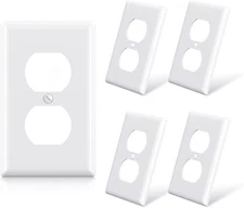 Duplex Receptacle Outlet Covers, 1-Gang Standard Size Wall Plates, Unbreakable P