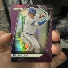 2025 Panini Prizm - Ethan Holliday Purple Prizm 075/149 (RC) #82 Rockies 