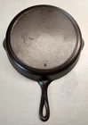 Vintage Lodge #9 H Cast Iron Skillet with Heat Ring Single Notch Fully Restored!