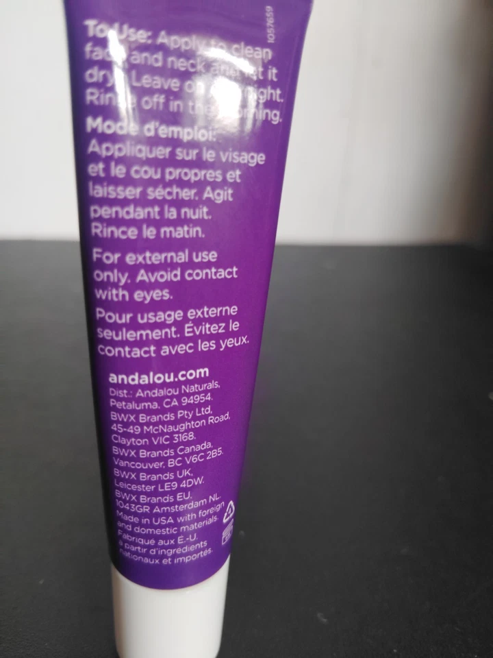 Омолаживающая маска для сна Andalou Naturals альтернатива ретинолу на растительной основе - Изображение 3 из 4