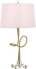 Modern Abstract Gold Table Lamp 30in LED Included