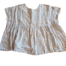 Nest Robe Linen Panama Pullover Blouse Light Blue Free Size Used -From Japan