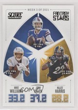 2022 Score Fantasy Stars Mike Williams Josh Allen Najee Harris #FS3 2qw