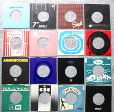 16 x VINTAGE VINYL 7" RECORD COVERS SLEEVES VARIOUS / RARE Job lot All Excellent