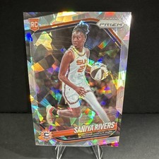 Panini 2025 Prizm WNBA Saniya Rivers RC Cracked Ice Prizm #131 Connecticut Sun