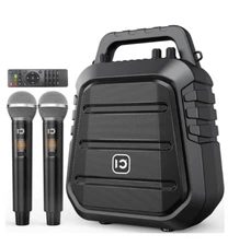 SHIDU 80W Powerful Voice Amplifier with 2 Wireless Microphones – Portable - OB