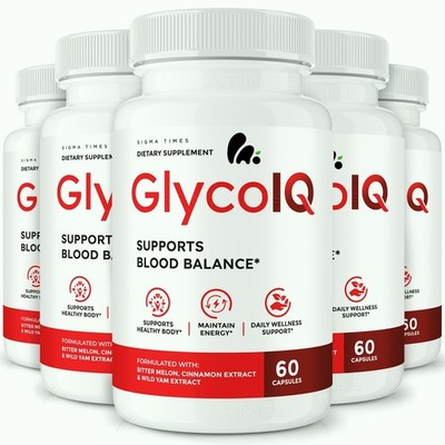 GlycoIQ Capsules, Glyco IQ Blood Balance Support for Overall Health - 5 Pack