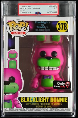 Blacklight Bonnie Games Five Nights at Freddy's 378 Funko Pop! PSA 8.5