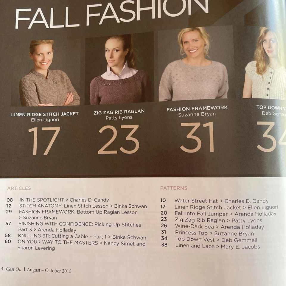CAST ON Knitting Magazine Aug - Oct 2015 - Image 2 of 4