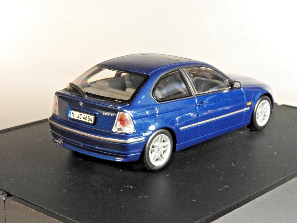 BMW 325 ti Compact E46 1:43 Blaumet. Minichamps in OVP BMW 80420029834 - Bild 4 von 4