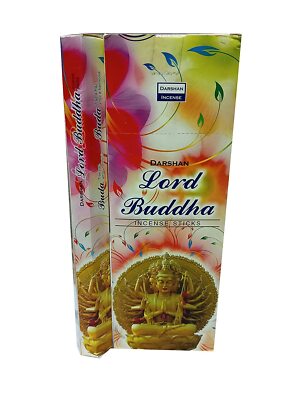 Darshan Lord Buddha Incense Sticks Pure Fragrance AGARBATTI 6 Pack Of 20 Sticks