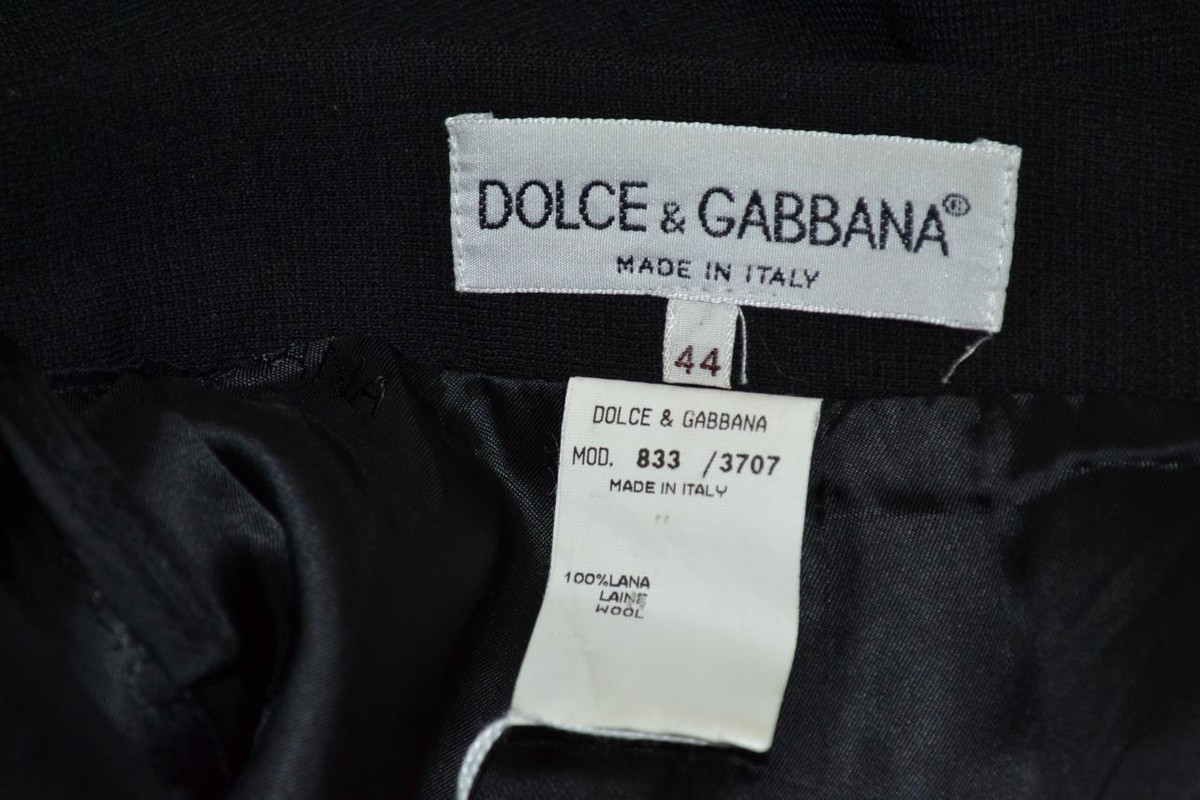 Dolce & Gabbana Black Wool Skirt Size 44/ US 8 | eBay