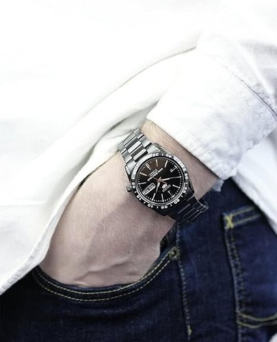 SEIKO 5 Automatic Men's Watch SNKE03KC Black New in Box - 第 3/7 張圖片