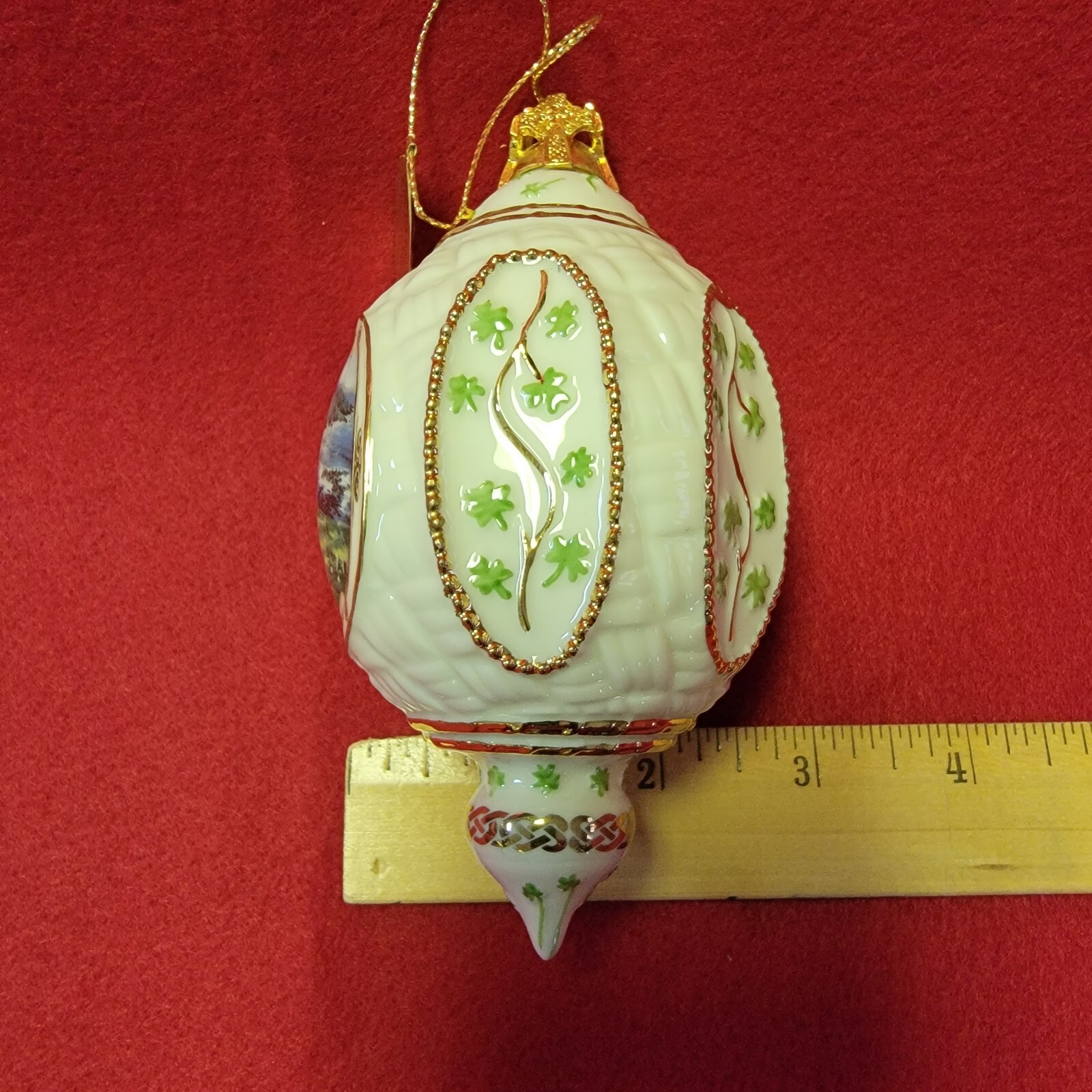 Irish Blessings 1999 Bradford Exchange Porcelain Christmas Ornaments Set Of 3 - Picture 13 of 15