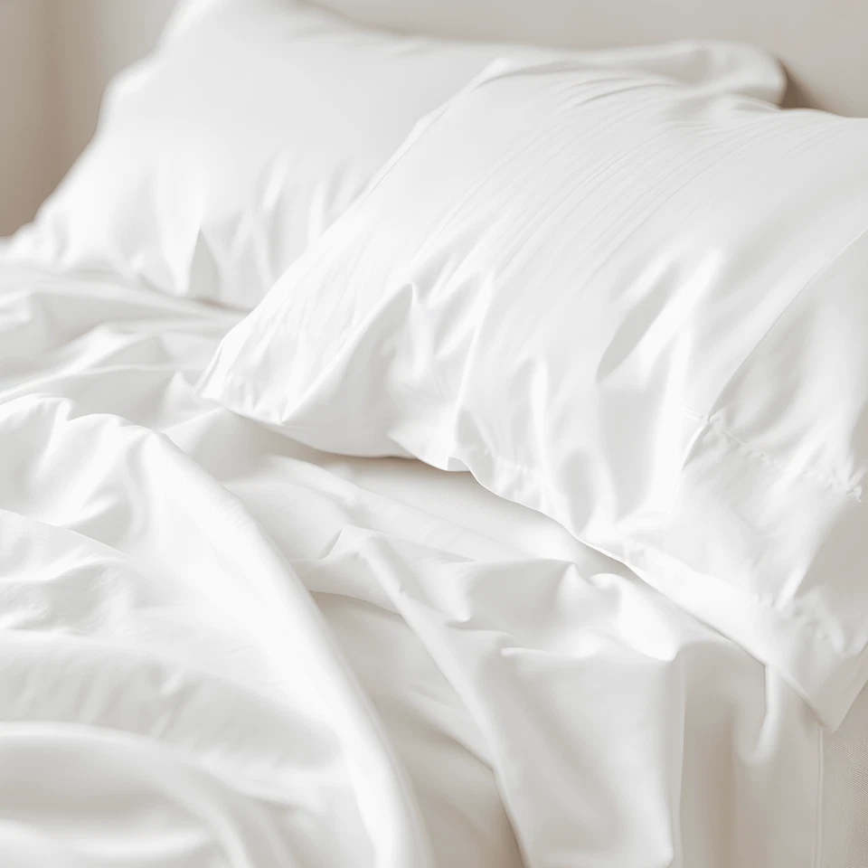 Linen Sheets Set White or Oatmeal Beige Pure Natural Organic Bedding USA Sizes - Image 2 of 4