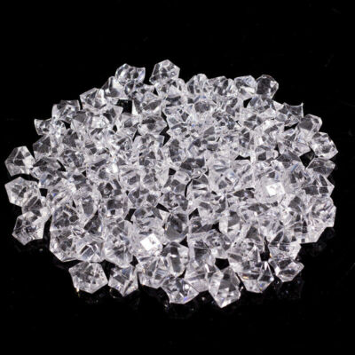 100x Acrylic Crystal Gem Stone Ice Rocks Aquarium Wedding Party Vase Decor Multi