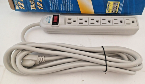 LUXTRONIC PS612 Heavy Duty 6 AC Outlet Surge Protector, 14/3 AWG 12 FOOT CABLE - Picture 4 of 4