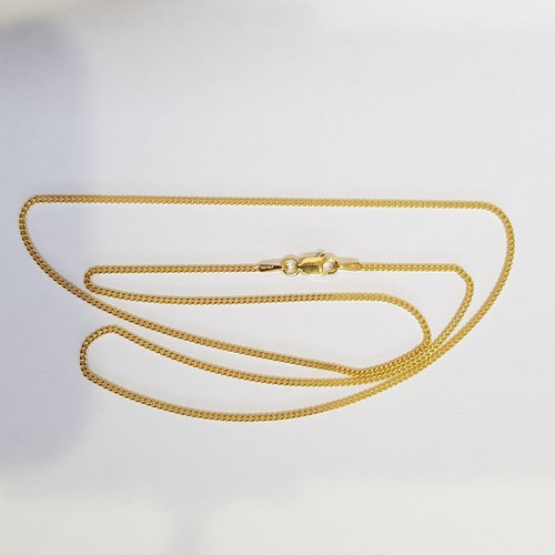 Solid 925 Sterling Silver Hard 9ct Gold Plated Diamond Cut Curb Chain Necklaces - Picture 7 of 11